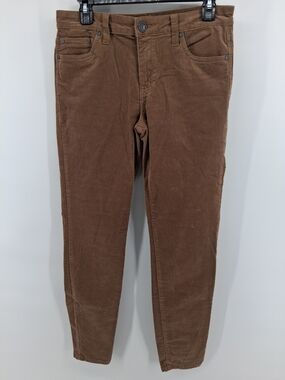 Kut from the Kloth Brown Straight-Leg Corduroy Pants